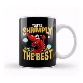 Baskı Dükkanı Cute & Funny You're Shrimply The Best Shrimp Pun Beyaz 330 ml Porselen Kupa Bardak