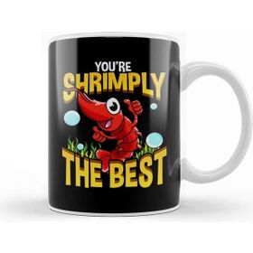 Baskı Dükkanı Cute & Funny You're Shrimply The Best Shrimp Pun Beyaz 330 ml Porselen Kupa Bardak