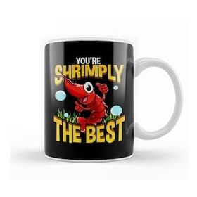 Baskı Dükkanı Cute & Funny You're Shrimply The Best Shrimp Pun Beyaz 330 ml Porselen Kupa Bardak