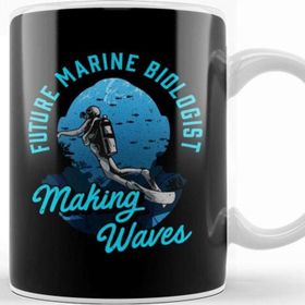 Baskı Dükkanı Cute Future Marine Biologist Making Waves Pun Kupa