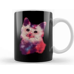 Baskı Dükkanı Cute Galactic Cat Space Exploration Kitten Kupa