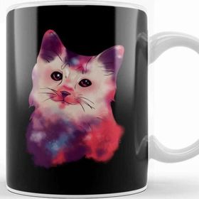 Baskı Dükkanı Cute Galactic Cat Space Exploration Kitten Kupa