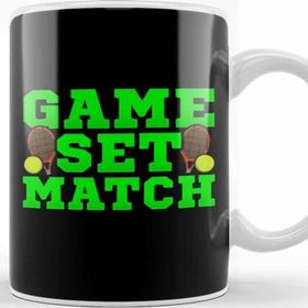 Baskı Dükkanı Cute Game Set Match Tennis Players Kupa