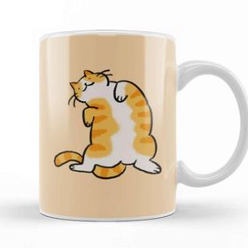 Baskı Dükkanı Cute Ginger Cat Orange Tabby Cat Kedi Kupa