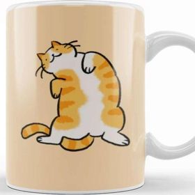 Baskı Dükkanı Cute Ginger Cat Orange Tabby Cat Kedi Kupa