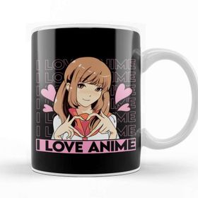 Baskı Dükkanı Cute I Love Anime Girl Japanese Kawaii Obsessed Kupa
