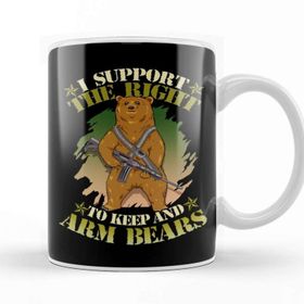 Baskı Dükkanı Cute I Support the Right to Keep and Arm Bears Pun Kupa