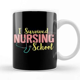 Baskı Dükkanı Cute I Survived Nursing School Rn Nurse Graduation Kupa