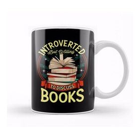 Baskı Dükkanı Cute Introverted But Willing to Discuss Books Kupa Bardak
