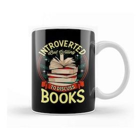 Baskı Dükkanı Cute Introverted But Willing to Discuss Books Kupa Bardak
