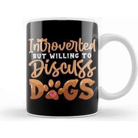 Baskı Dükkanı Cute Introverted But Willing to Discuss Dogs Kupa Bardak