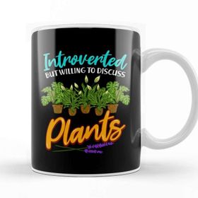 Baskı Dükkanı Cute Introverted But Willing To Discuss Plants Kupa Bardak