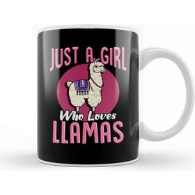 Baskı Dükkanı Cute Just A Girl Who Loves Llamas Cute Fluffy Lama Kupa