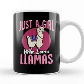 Baskı Dükkanı Cute Just A Girl Who Loves Llamas Cute Fluffy Lama Kupa