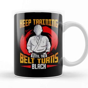Baskı Dükkanı Cute Keep Training Until The Belt Turns Black Mma Beyaz 330 ml Porselen Kupa