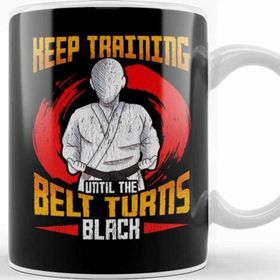 Baskı Dükkanı Cute Keep Training Until The Belt Turns Black Mma Beyaz 330 ml Porselen Kupa