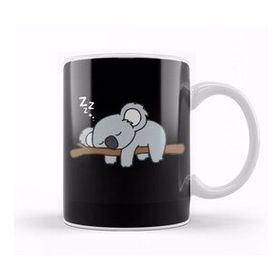 Baskı Dükkanı Cute Lazy Koala Bear Napping Funny Gift For Zoo Animal Lover 01 Beyaz 330 ml Porselen Kupa