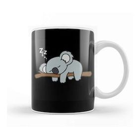 Baskı Dükkanı Cute Lazy Koala Bear Napping Funny Gift For Zoo Animal Lover 01 Beyaz 330 ml Porselen Kupa