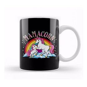 Baskı Dükkanı Cute Mamacorn Unicorn Mom Adorable Loving Mama Kupa Bardak