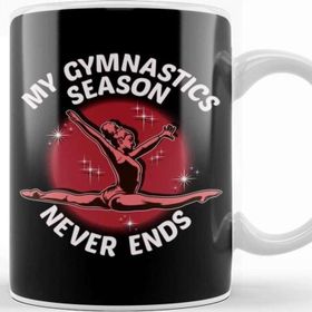 Baskı Dükkanı Cute My Gymnastics Season Never Ends Gymnast Beyaz 330 ml Porselen Kupa