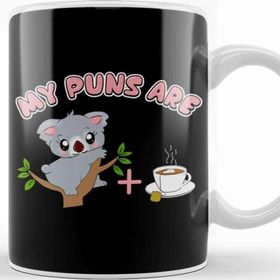 Baskı Dükkanı Cute My Puns Are Koala Tea Koalatea Quality Pun Beyaz 330 ml Porselen Kupa