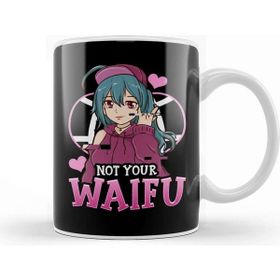 Baskı Dükkanı Cute Not Your Waifu Anime Girl Japanese Manga Porselen Beyaz Kupa
