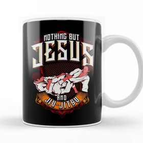 Baskı Dükkanı Cute Nothing But Jesus And Jiu Jitsu Bjj Jiu Jitsu Kupa