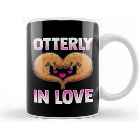 Baskı Dükkanı Cute Otterly in Love Otter Pun Utterly In Love Kupa Bardak