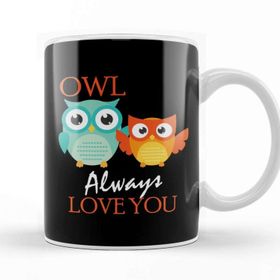 Baskı Dükkanı Cute Owl Always Love You Romantic Adorable Owl Pun Kupa