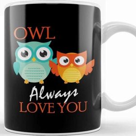 Baskı Dükkanı Cute Owl Always Love You Romantic Adorable Owl Pun Kupa