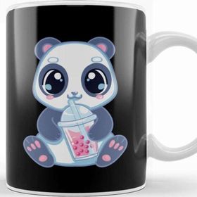 Baskı Dükkanı Cute Panda Boba Bubble Tea Panda Bear Boba Drink Kupa Bardak