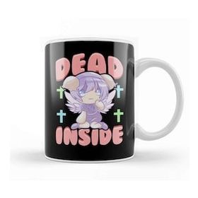 Baskı Dükkanı Cute Pastel Goth Dead Inside Kawaii Anime Girl Kupa Bardak