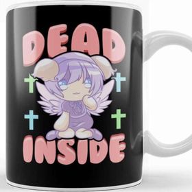 Baskı Dükkanı Cute Pastel Goth Dead Inside Kawaii Anime Girl Kupa Bardak