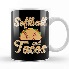 Baskı Dükkanı Cute Softball And Tacos Novelty Soft Ball Vplayer Kupa