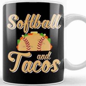 Baskı Dükkanı Cute Softball And Tacos Novelty Soft Ball Vplayer Kupa