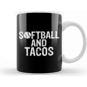 Baskı Dükkanı Cute Softball And Tacos Softball Players Beyaz 330 ml Porselen Kupa