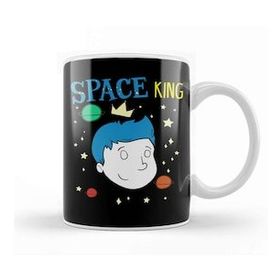 Baskı Dükkanı Cute Space King Exploring Outerspace Astronaut Kupa Bardak