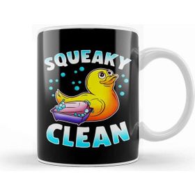 Baskı Dükkanı Cute Squeaky Clean Rubber Duck Bath Time Duckling Kupa Bardak