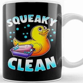 Baskı Dükkanı Cute Squeaky Clean Rubber Duck Bath Time Duckling Kupa Bardak