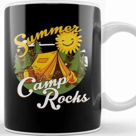Baskı Dükkanı Cute Summer Camp Rocks Camping Fun Campers Kupa