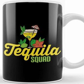 Baskı Dükkanı Cute Tequila Squad Margarita Drinking Alcohol Pun Beyaz 330 ml Porselen Kupa