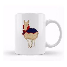 Baskı Dükkanı Cute Vampire Llama Halloween Funny Vampire Llama Kupa Bardak