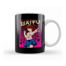 Baskı Dükkanı Cute Waifu Anime Girl Adorable Japanese Manga Kupa Bardak