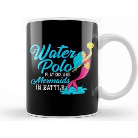 Baskı Dükkanı Cute Water Polo Players Are Mermaids In Battle Beyaz 330 ml Porselen Kupa Bardak