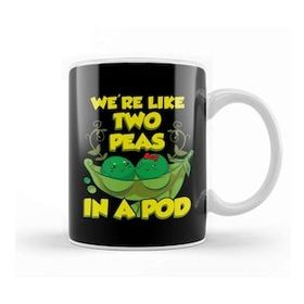 Baskı Dükkanı Cute We Re Like Two Peas In A Pod Funny Food Pun Kupa Bardak