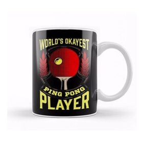 Baskı Dükkanı Cute World S Okayest Ping Pong Player Table Tennis Beyaz 330 ml Porselen Kupa Bardak
