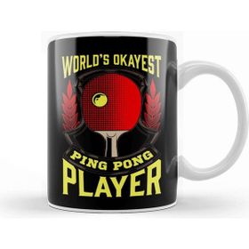 Baskı Dükkanı Cute World S Okayest Ping Pong Player Table Tennis Beyaz 330 ml Porselen Kupa Bardak