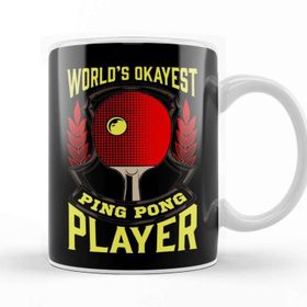 Baskı Dükkanı Cute World S Okayest Ping Pong Player Table Tennis Beyaz 330 ml Porselen Kupa Bardak