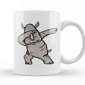 Baskı Dükkanı Dabbing Rhino Rhinoceros Dab Animal 01 Kupa Bardak