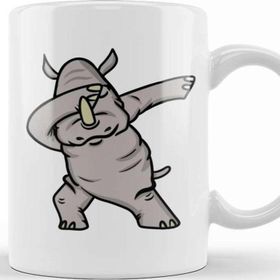 Baskı Dükkanı Dabbing Rhino Rhinoceros Dab Animal 01 Kupa Bardak